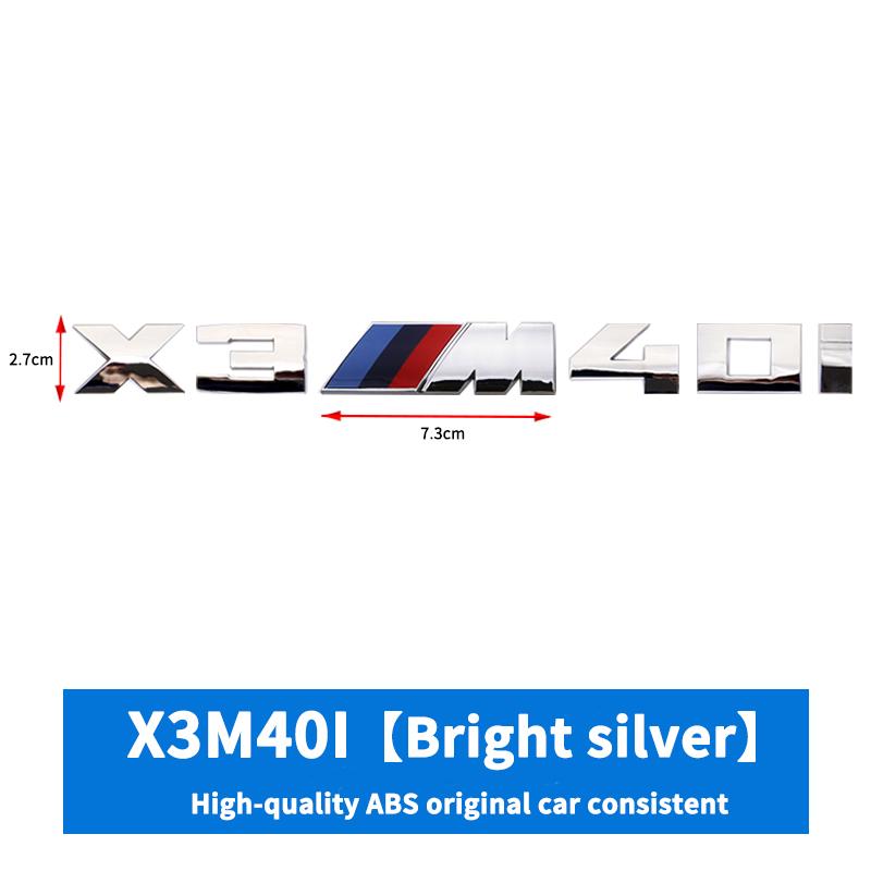 3D ABS M-Standard Sports Competition Emblem Rear Trunk Logo Sticker For BMW M1 X2 X3M X4M X5M X6M X7M Auto Modification Badge CJ7