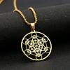 1 Pcs Stainless Steel Cube Necklace Chain Ladies Mens Divine Mystic Amulet Pendant HMM