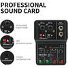 Portable Audio Interface Professional Mini External Sound Card Mixer 48V Computer Guitar Studio Dual Channel Audio Device