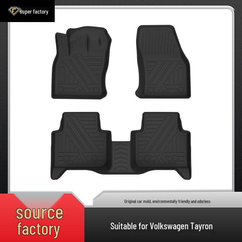 Автомобильные коврики Volkswagen для Taigo, Tayron, Talagon, Tharu, Gac Touran и Phideon - Специальный ТПЭ, Экологичные, Без запаха.