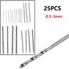 Сверло 0,5 мм-3 мм 25 шт. Мини с низким сопротивлением резанию