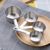 Measuring Cup Stainless Steel Baking Tools with Scale 4Pcs/Set for Flour Food Coffee Cooking