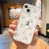 Для iPhone 15 16 14 13 12 11 Pro Max XS X XR SE 7 8 Plus мягкий Силиконовый Прозрачный Чехол Цветок Роскошный Чехол для Телефона