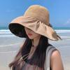 Wide Brim Bucket Hat Foldable Sunshade Hat Women Beach Cap