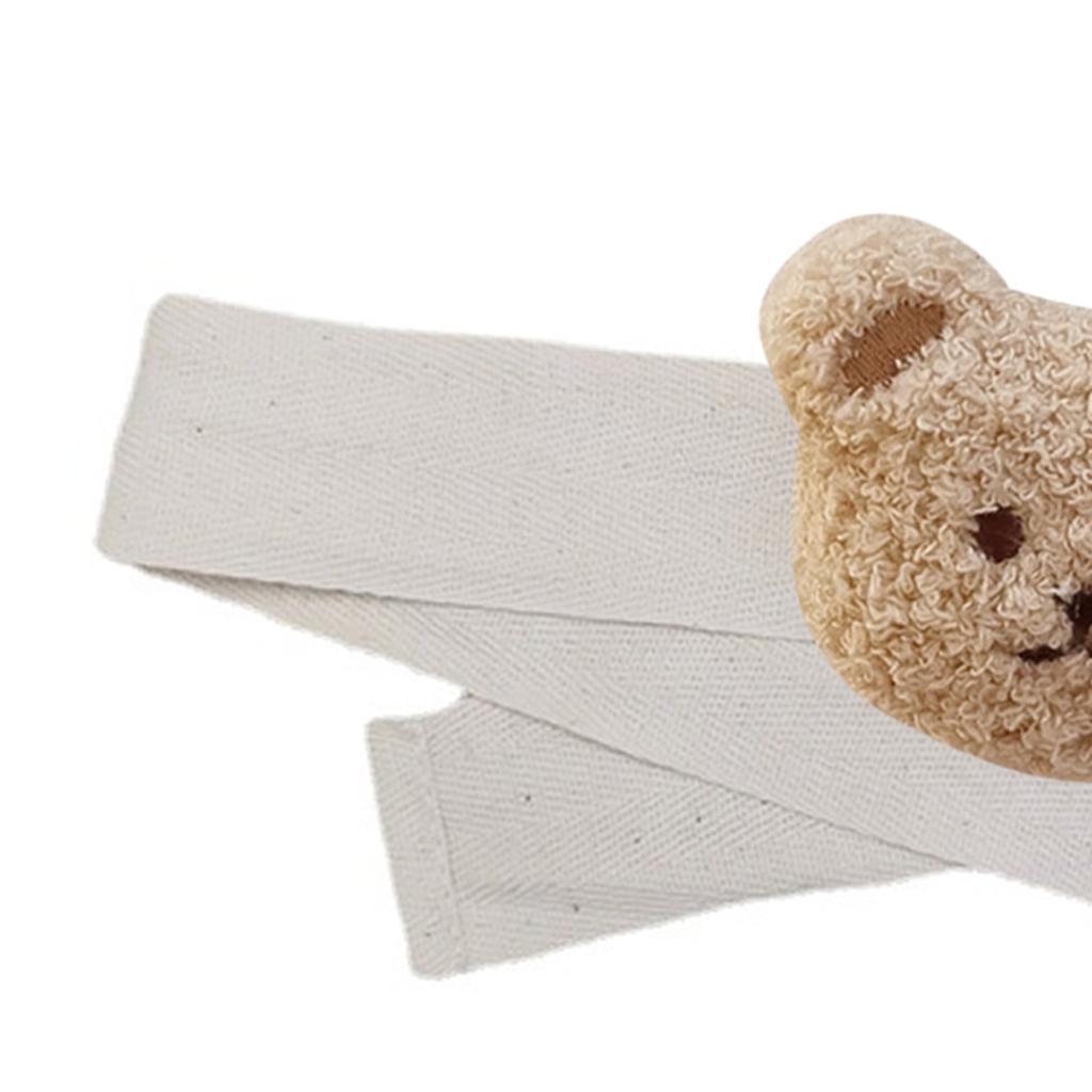 Подхваты для штор Вышитая голова медведя Ремешок для штор Завязка Веревка Украшение детской комнаты Цвет молочного чая Медведь