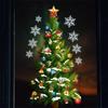 Removable Christmas Tree Wall Stickers Self-Adhesive Holiday Window Stickers  Living Room Wall