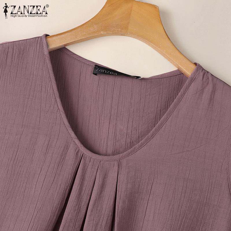 ZANZEA Женские повседневные летние майки без рукавов с круглым вырезом