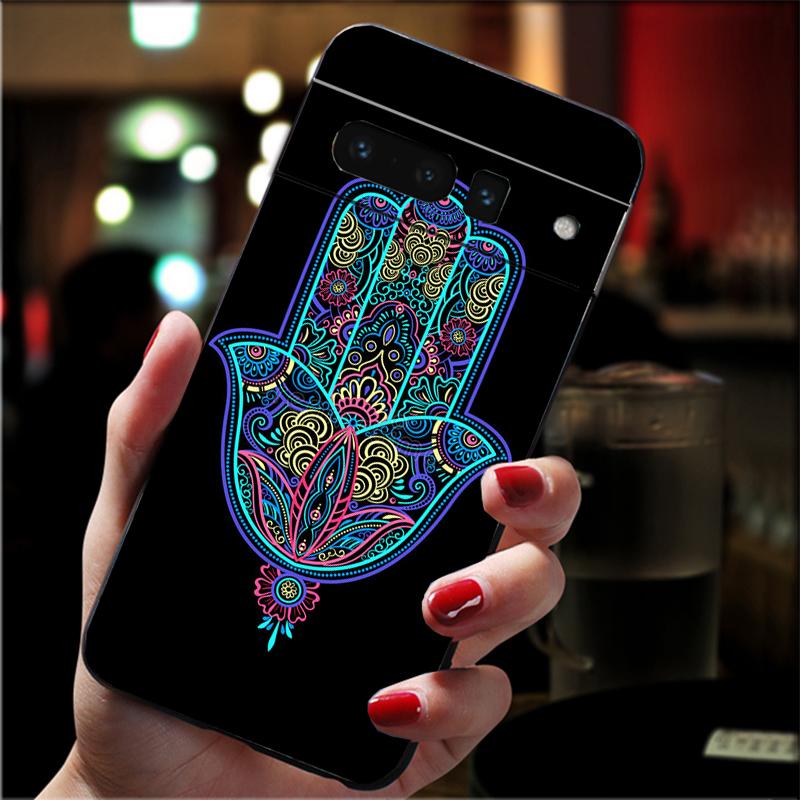 Phone Case For Google Pixel 10 9 Pro XL 9A 8 7 6 Pro Pixel 8A 7A 6A Pixel 8 7 6 5 Hamsa Hand of Fatima