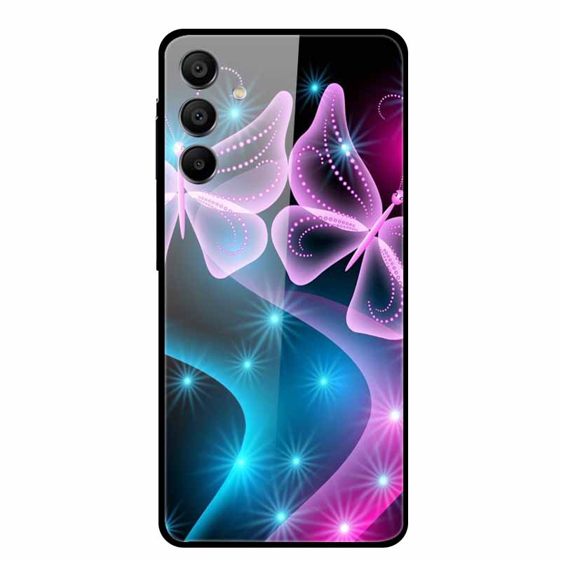 Закаленное Стекло Чехол для Samsung Galaxy A16 5G Задняя Крышка Жесткий Чехол для SamsungA16 Чехол для Телефона Fundas Крутой Защитный Милый Бампер