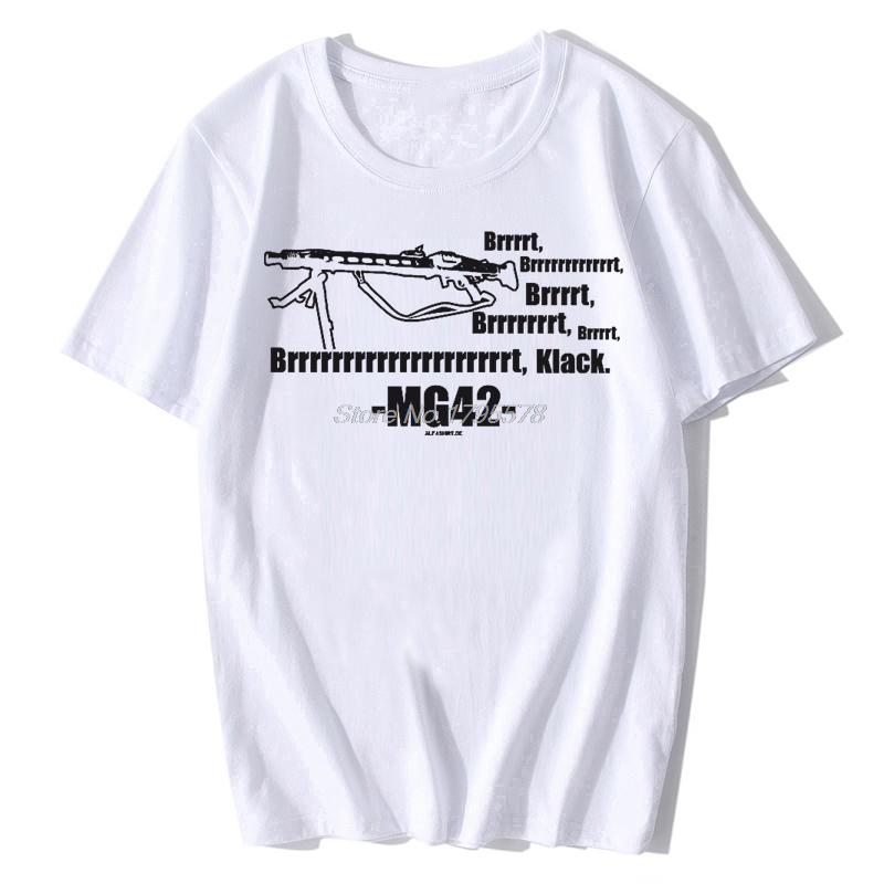 Звуковой пулемет MG42 42 MG Веселый Юмор Звук Унисекс Футболка Футболка Унисекс Хлопковые Футболки Топы Харадзюку Уличная Одежда