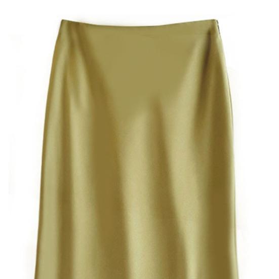 Женская юбка «рыбий хвост» с высокой талией, атласная, дышащая, с блеском, облегающего кроя, юбка макси, для работы, отдыха, повседневной носки