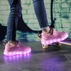 Children's Luminous Shoes USB Charging LED Light Shoes Spider Marquee Classmates Men's and Women's Sports Shoes