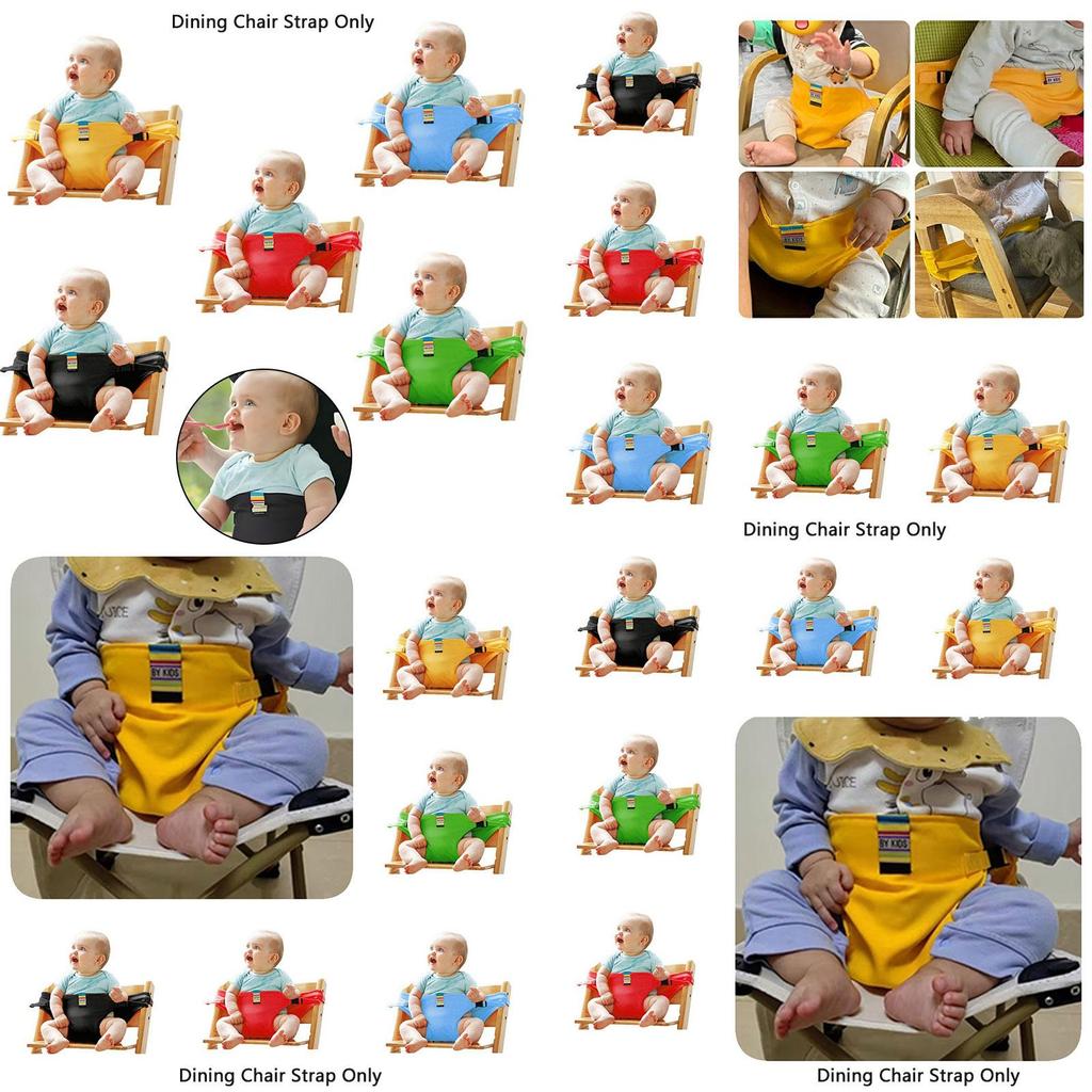 Складной детский безопасный стульчик для кормления с портативным дизайном и полиэстеровой тканью ярких цветов