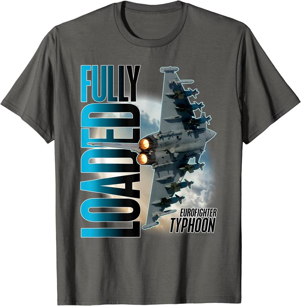Eurofighter Typhoon Fully Loaded Jet Men TShirt Short Sleeve Casual 100 Cotton ONeck Summer Shirt