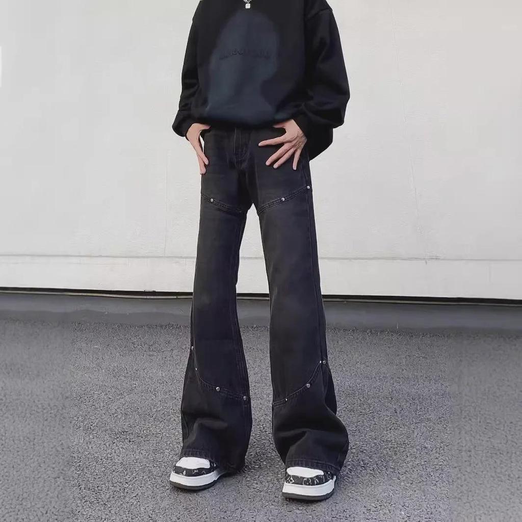 Retro Inspired Men's Loose Flared Cleanfit Jeans