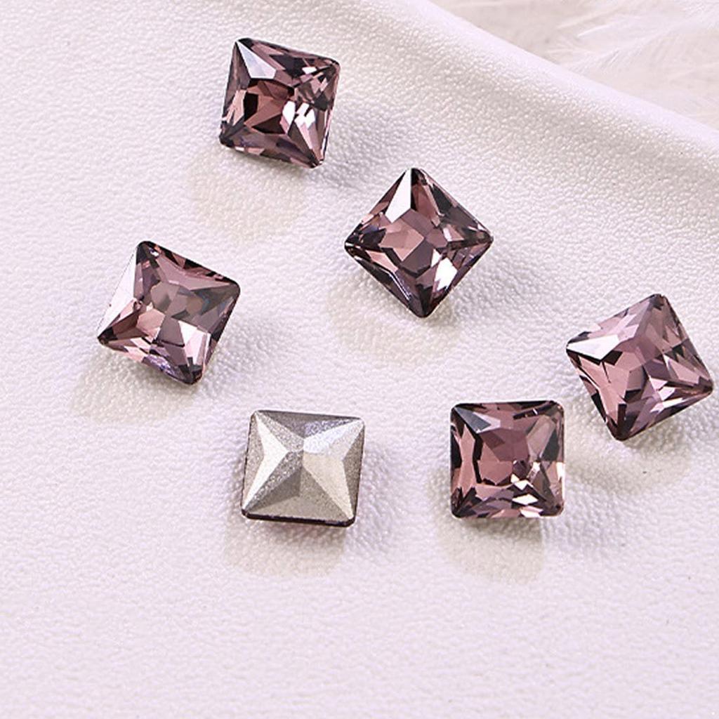 10 штук розовых блестящих стразов для украшения ногтей, смешанные формы, включая сердечки, квадраты, бабочки, капли, для DIY дизайна ногтей, дома, в салоне, для вечеринки