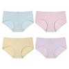 Yiershuang Women's Pure Cotton Low-Rise Antibacterial Briefs (4-Pack)