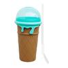 Slushie Maker Spoon Cup with Straw Quick Freeze Cups for Homemade Milkshake Ice