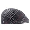 Осенне-зимний шерстяной берет, мужская британская кепка вперед, клетчатая кепка, кепка газетчика