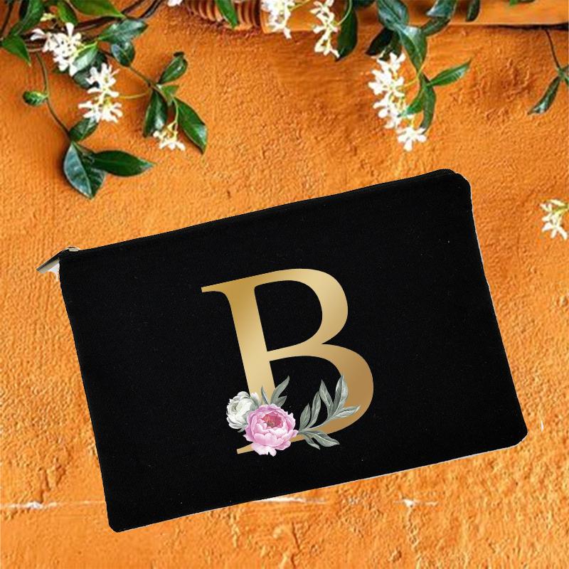 Косметички для подружки невесты с цветочным принтом алфавита, косметичка для свадебной вечеринки, косметичка, необходимые женские сумки-тоут, свадебные подарки