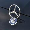 44MM Chrome Car Star Hood Badge Front Emblem Logo for Mercedes Benz C E S Class W204 W205 W212 W213 W211 W220 W222 W223 BGHKM1