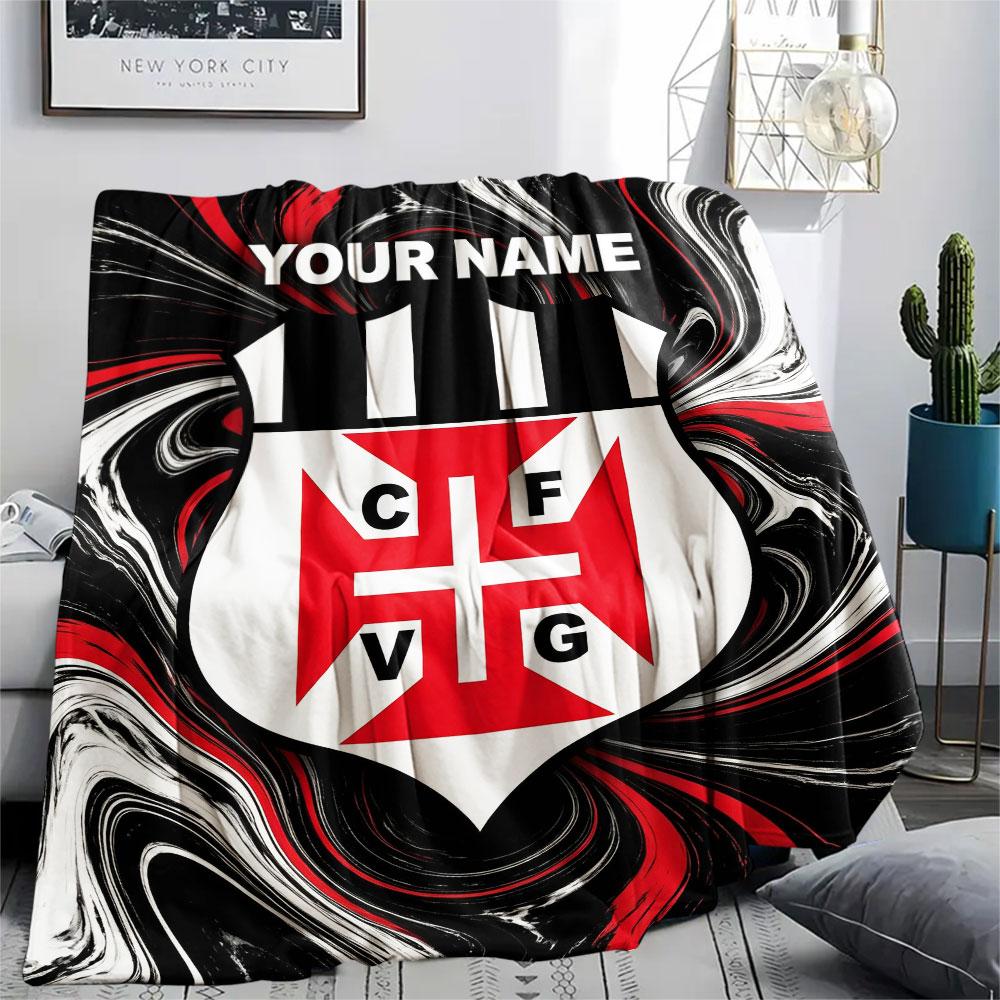 Custom Name,CR Vasco da Gama Printed Flannel Blanket, soft throw for bedroom sofa, washable, Christmas present, great gift.