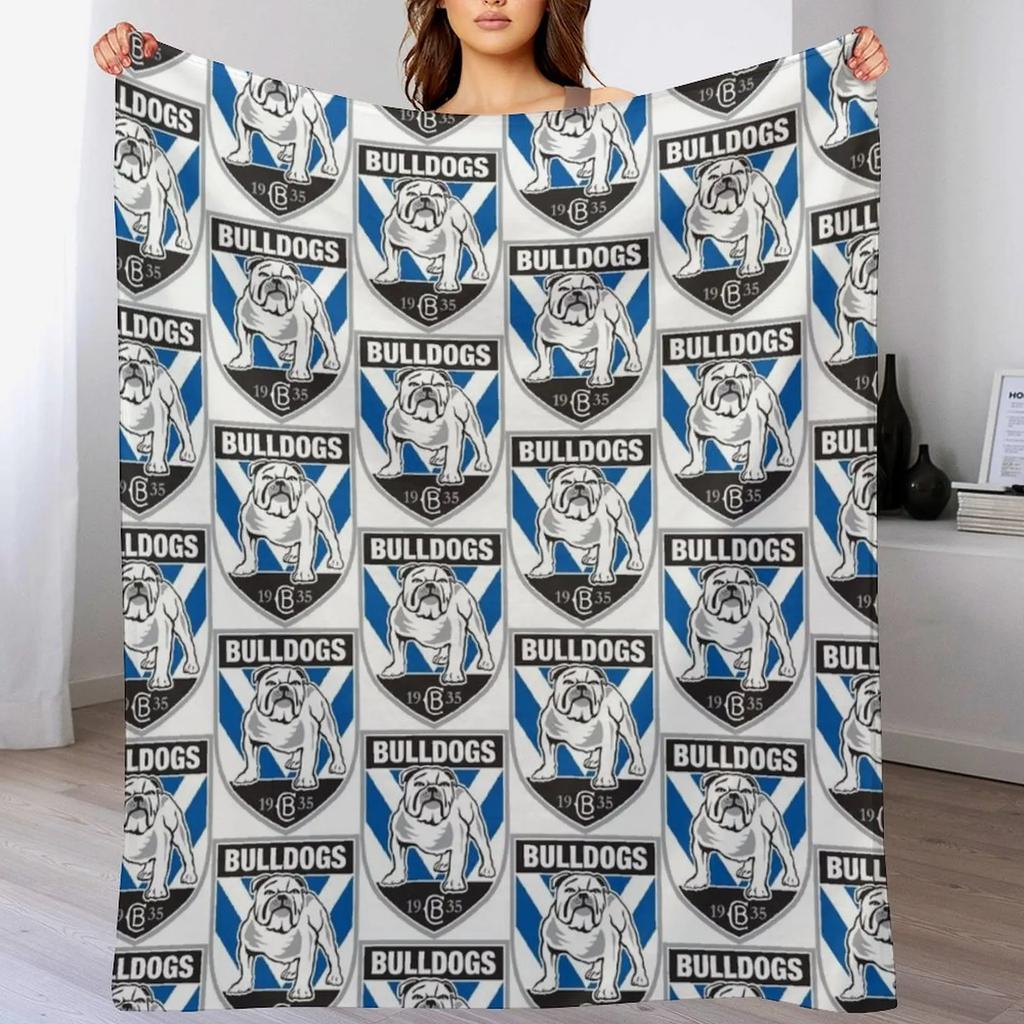 Пледы с рисунком в клетку Canterbury Rugby Bulldogs для дивана и кровати, милые детские одеяла, домашний текстиль