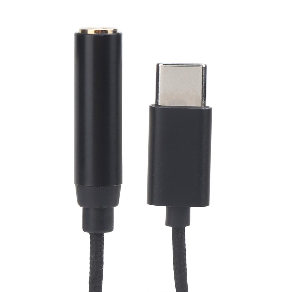 3.5mm TRRS To TypeC Adapter Cable Audio Converter Braid Cable for TypeC Port Phone