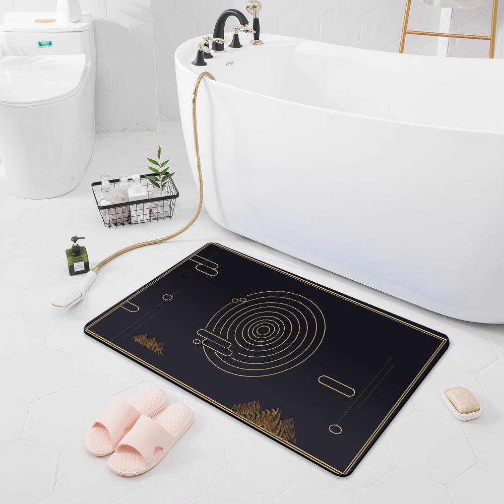 Bathroom Anti-slip Absorbent Mat Door Mat Toilet Shower Rug Household Bathroom Bedroom Floor Kitchen Rug