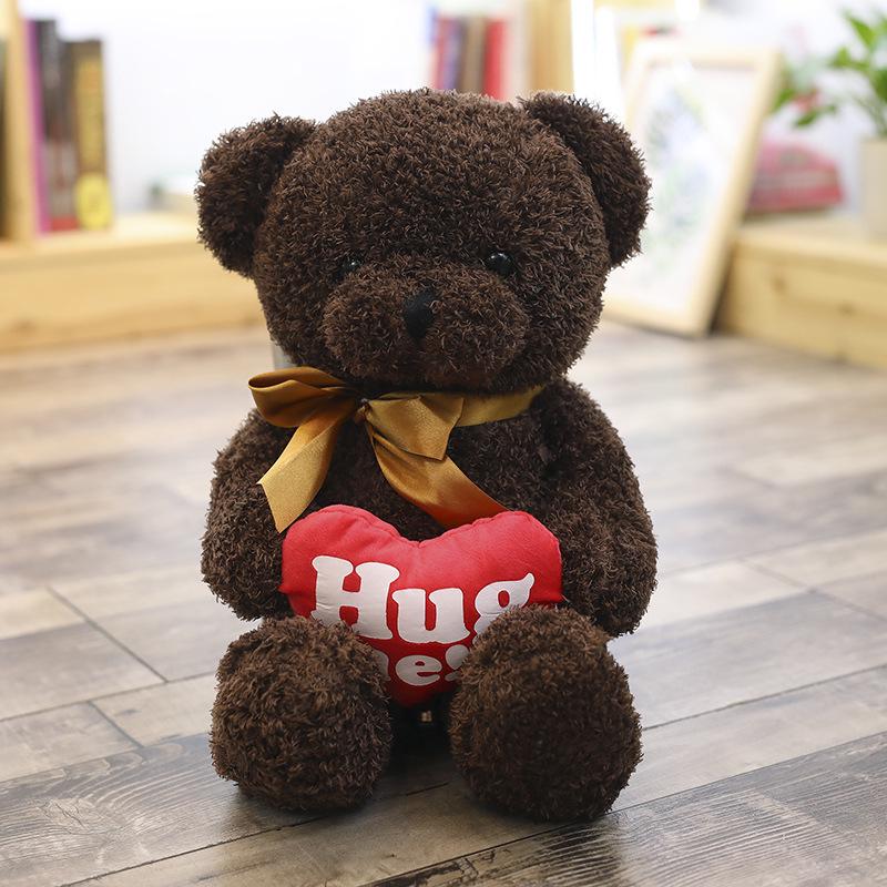 Teddy Bear Sweater Hug Plush Doll for Girls - Valentine's Day or Birthday Gift