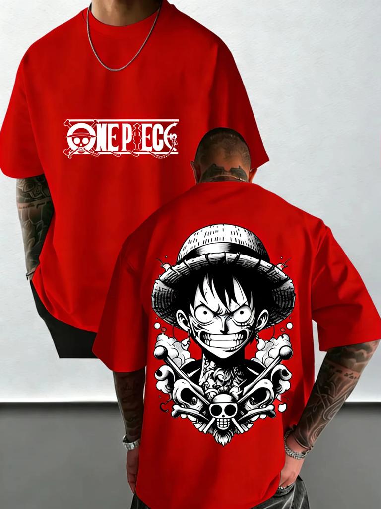 One Piece Anime Printed Men and Women T-shirt Casual Short-sleeved Top Fashion Street Wear Y2K Summer Harajuku Style Streetwear