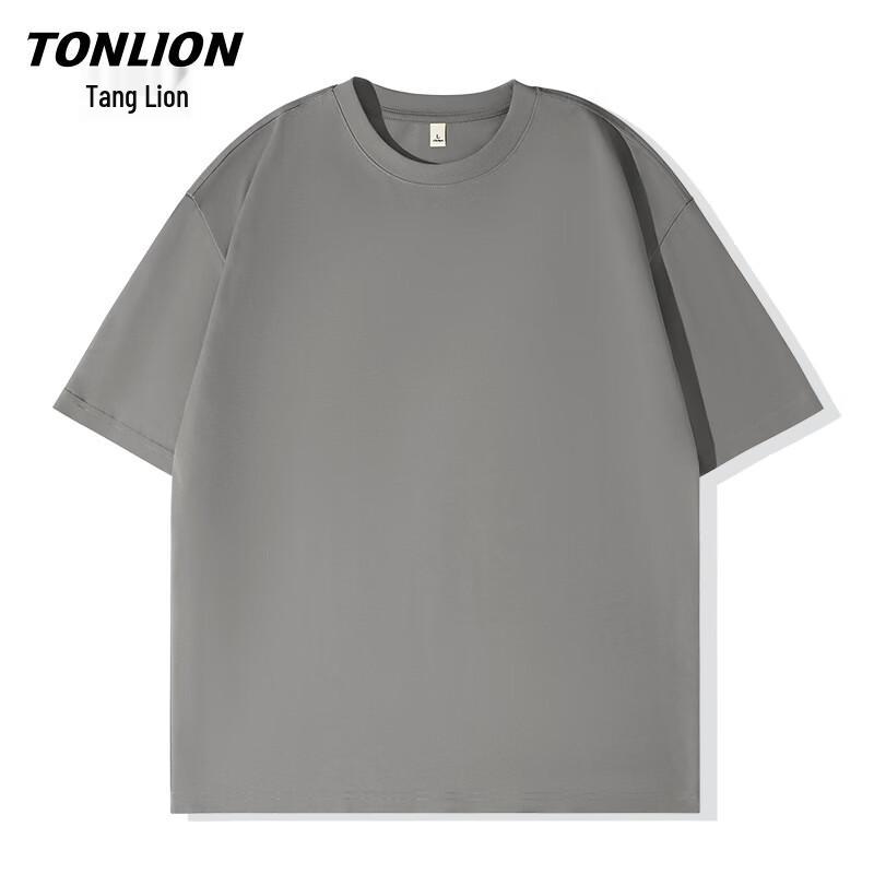 Мужская хлопковая футболка с коротким рукавом TonLion