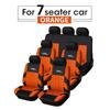 9 Seats Car Seat Covers, Made Of Polyester Fiber Material, With Tire Imprint Details. Suitable for Most Car Seats