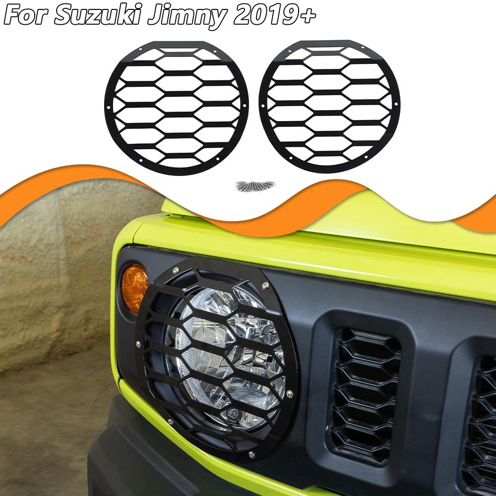 Передние фары автомобиля, крышка лампы, украшение, защита фар для Suzuki Jimny 2019-2023, аксессуары, 2 шт.