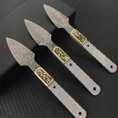 Тысячеслойная дамасская сталь Чайные иглы полуфабрикат Заготовка Бытовые DIY Аксессуары для чайной посуды Детали ручного инструмента