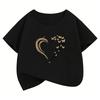 Love Butterfly Leopard Print T Shirts Funny Graphic Kids Children's T-shirt Boys Girls Casual Top Tee Summer Spring