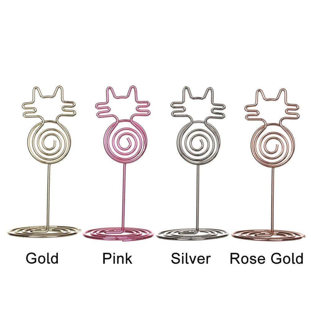 Desktop Decoration Cat Shape Paper Clamp Place Card Photos Clips Table Numbers Holder Clamps Stand