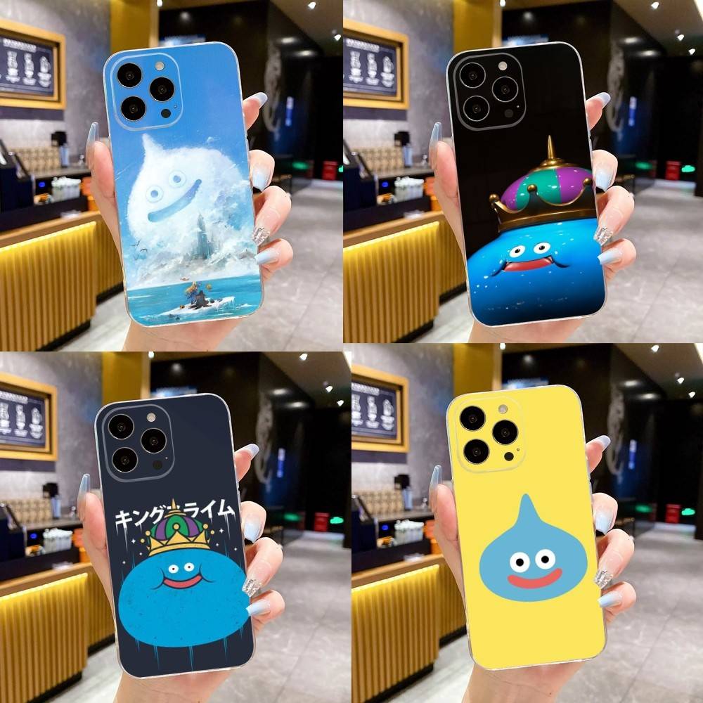 Чехол для телефона D-Dragon Quest Slime для iPhone 16,15,14,13,12,11 Plus,Pro,Max,XR,XS,X,7,8 Plus,SE,Mini Прозрачный Мягкий Чехол