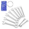 Mini Spanner Set, Ultra-Thin Combination Wrench Set, 10-Piece Set, 4mm/4.5mm/5mm/5.5mm/6mm/7mm/8mm/9mm/10mm/11mm, Single-Ended Open-End Wrenc