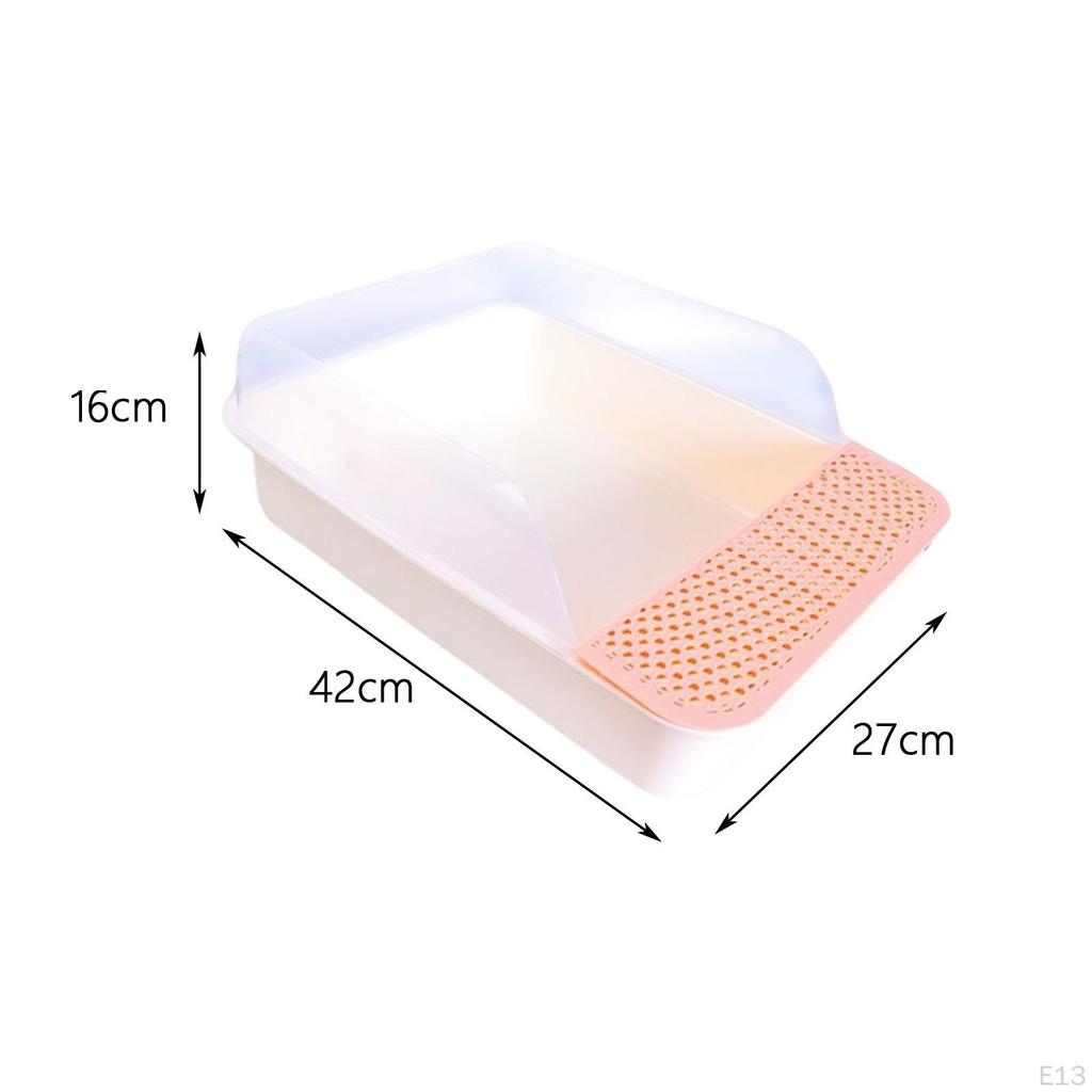 Open Tray Cat Toilet Wear Resistant with High Side Non Anti Splashing Kitty Litter Box Sandbox for