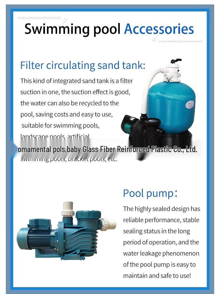Термостатический Акриловый Бассейн - Квадратные/Круглые Варианты из Стекловолокна для Вилл и Домашнего Использования