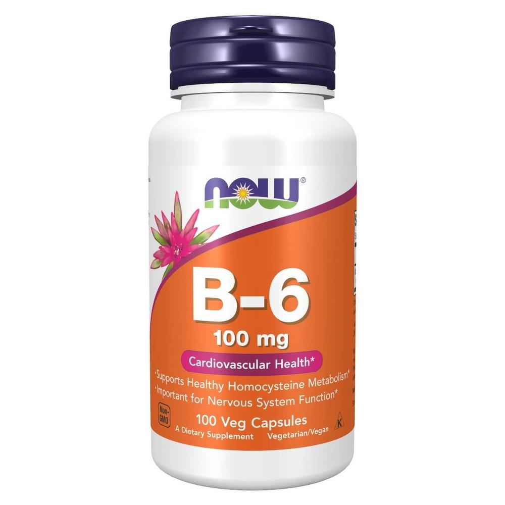 Now Foods Витамин B-6 100 мг Капсулы 1 шт 100 Таблеток