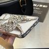 Модный чехол с гальваническим покрытием и полым узором бабочки для iPhone 16E 15 14 13 12 11 Pro Max, матовая противоударная задняя крышка с теплоотводом