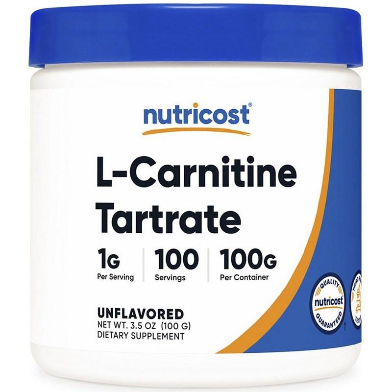 Nutricost L-карнитин тартрат без вкуса, 100 г, 1 шт.