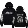 Итальянская рок-группа Maneskin Худи Свитшоты с графическим принтом певца для фанатов Повседневные с длинным рукавом Мужская/Женская одежда Худи