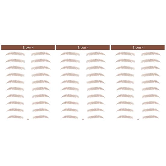 3шт 6D прочная естественная бионическая татуировка бровей глаз макияж водная наклейка