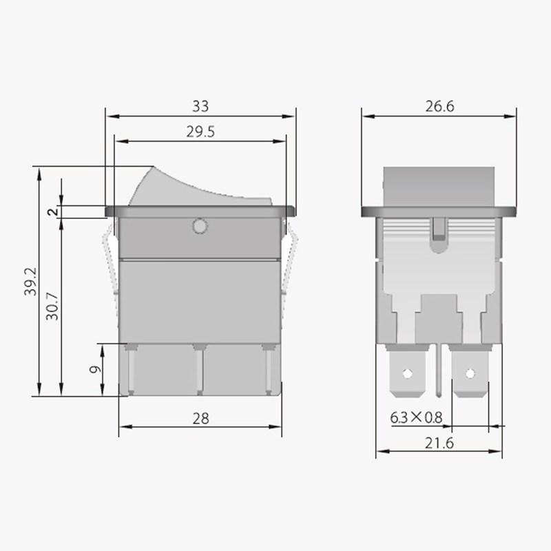 HY12-9-3 6-контактная кнопка мгновенного включения/выключения, кулисный переключатель, кнопочные переключатели для электроинструментов 125/250 В 18/20 А