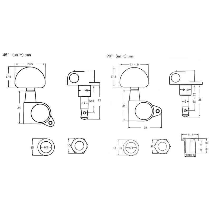 6 шт. Металлические колки для настройки гитары, машинные головки, колки для настройки струн, замена, колки для настройки струн гитары, гитарные аксессуары