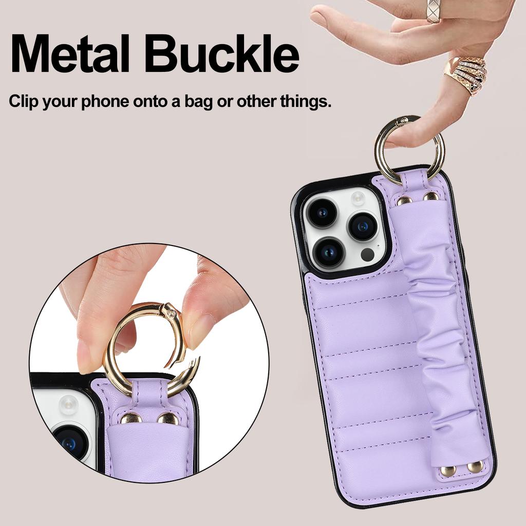 Модный кожаный чехол с ремешком на запястье и морщинами для iPhone 14 13 12 11 Pro Max 14 Plus XS Max X XR 8 7 Plus SE 2020, мягкая противоударная задняя крышка Funda