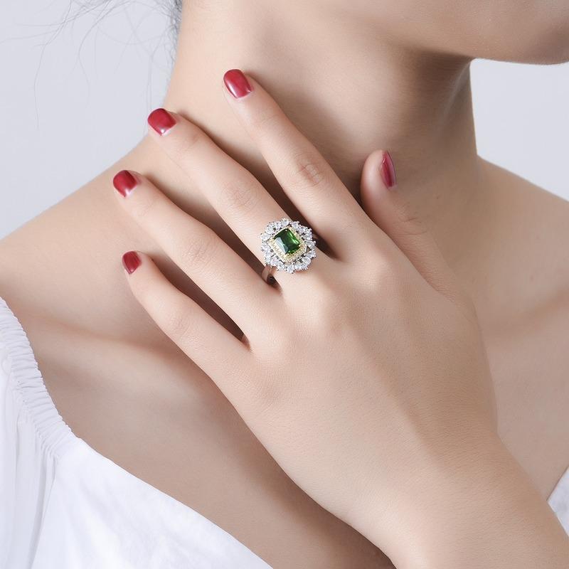 Sace Gems Классическое кольцо из медного сплава с цирконом, женские ювелирные изделия, свадебный подарок для вечеринки